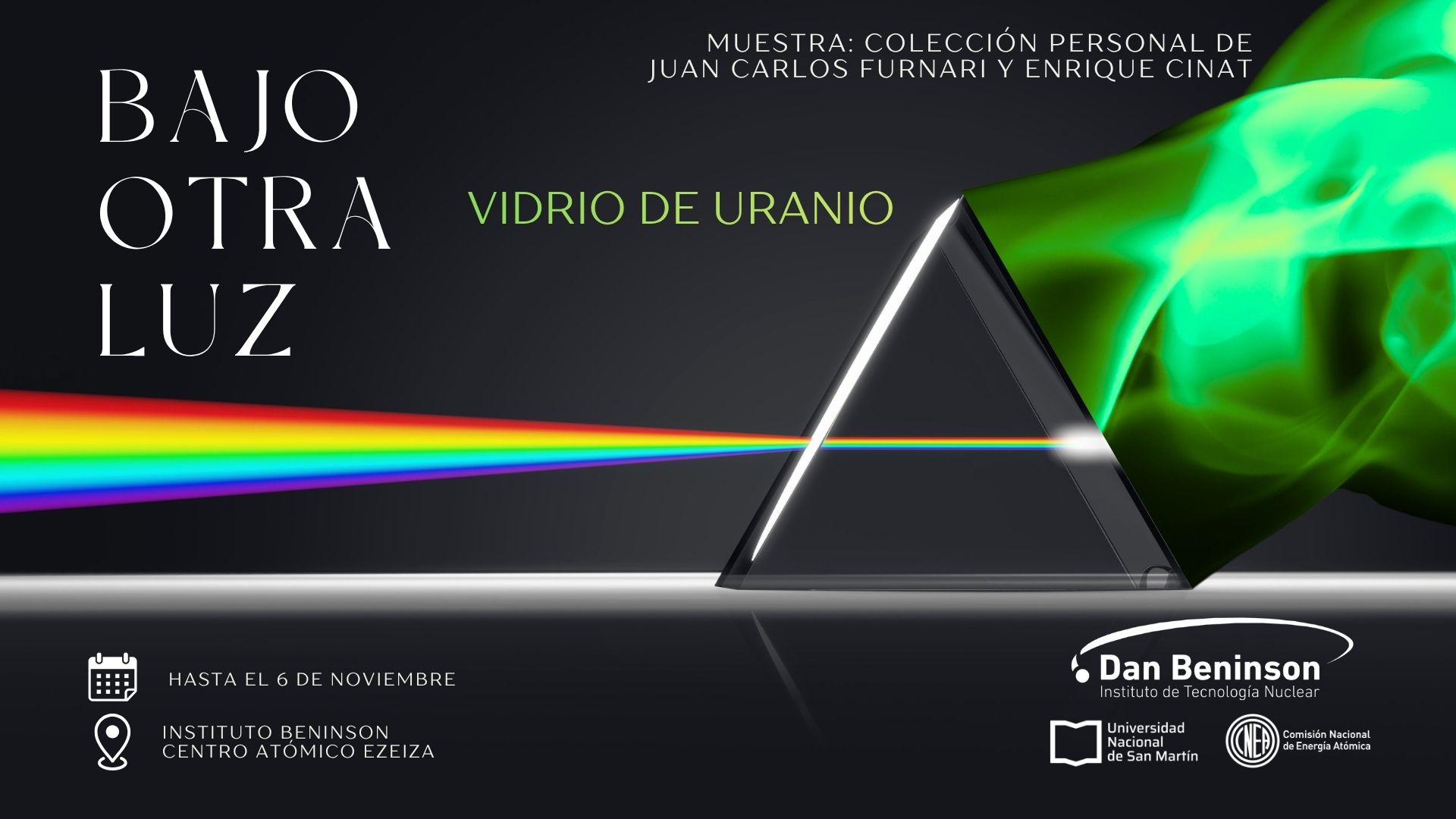 Exposición “Bajo otra luz: vidrio de uranio” en el Instituto Dan Beninson